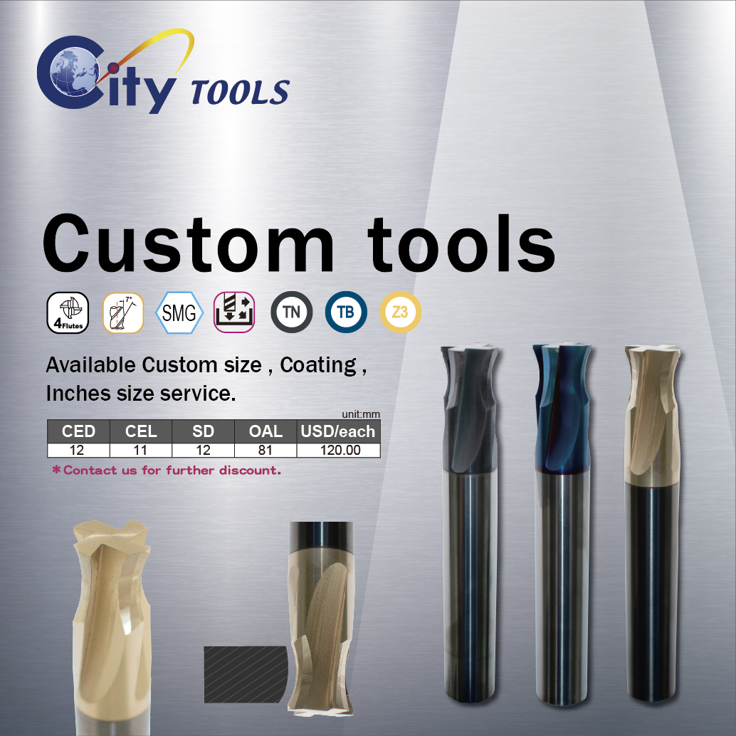Customized Product - Solid Carbide Custom tools with 4F R angle